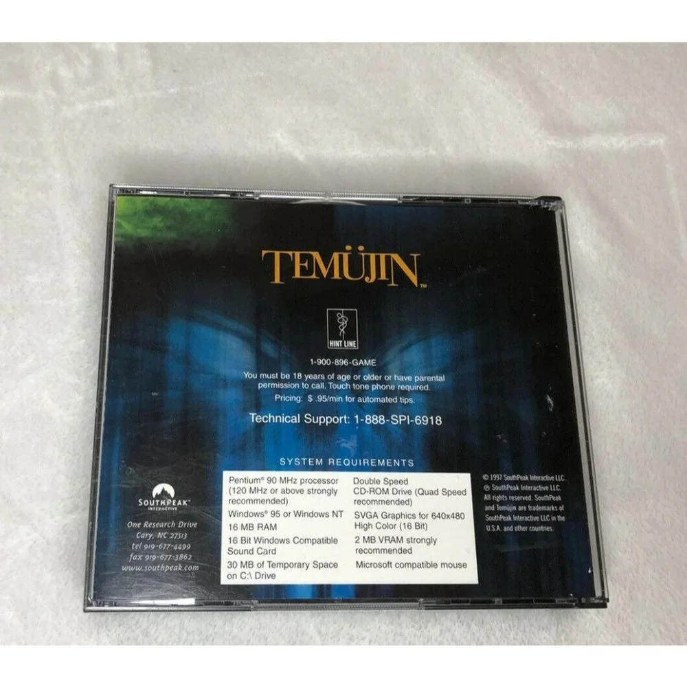 Vintage Temujin PC Game 1997 6-Disc Set SouthPeak Supernatural Adventure
